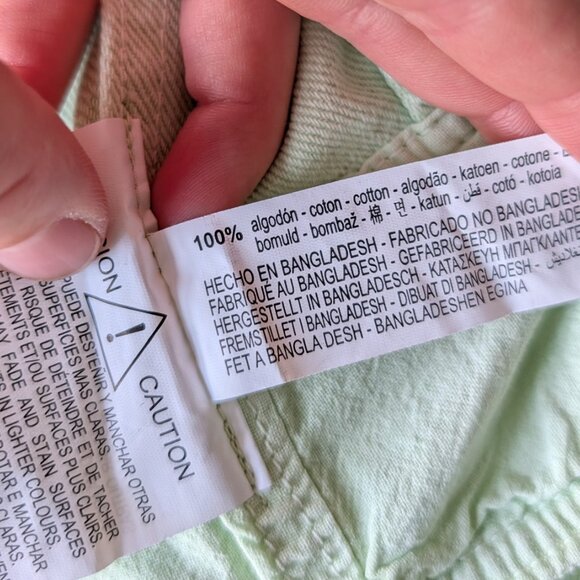 Zara Pastel Green Cropped Oversized Shirt Jacket small - Picture 7 of 8